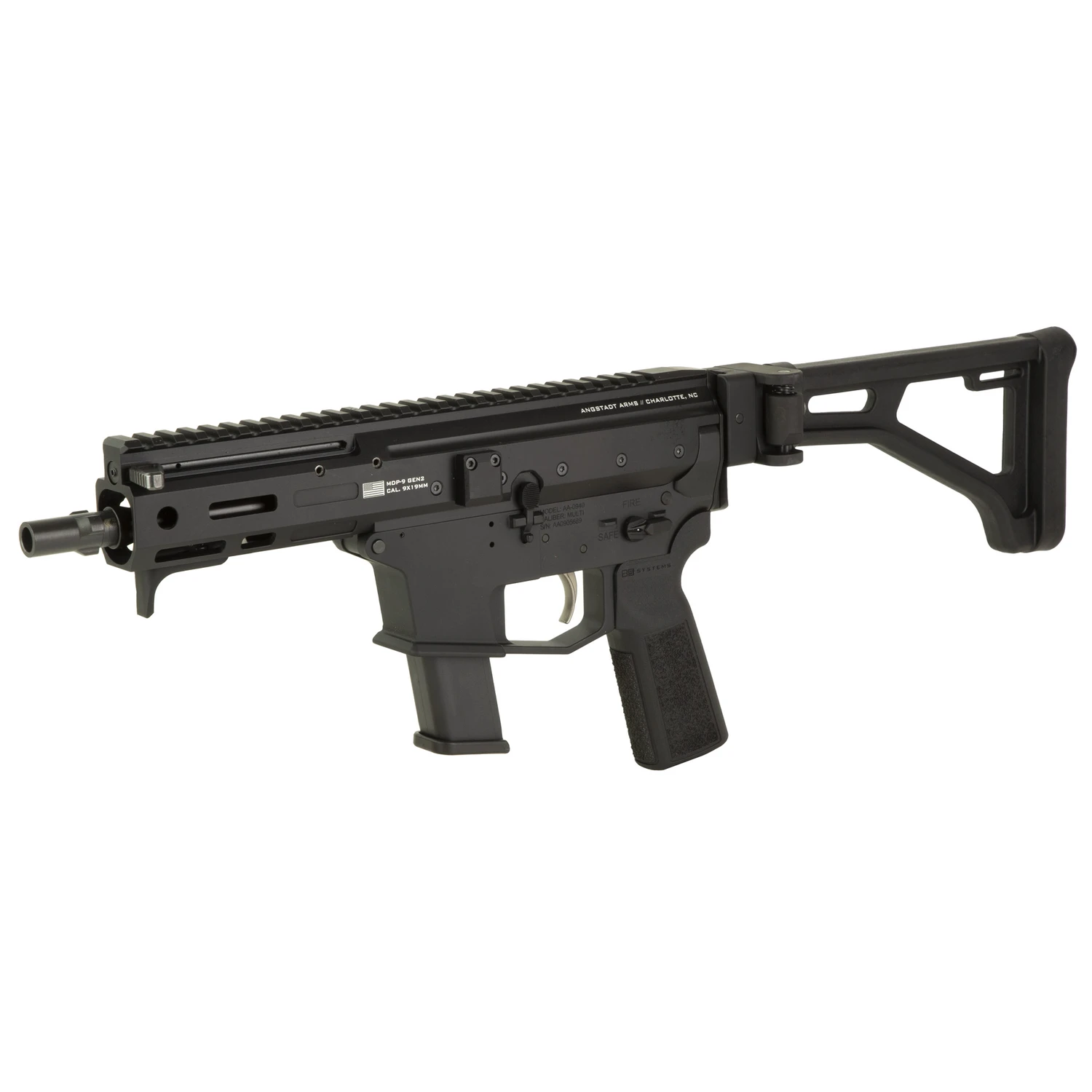 ANGSTADT MDP-9 9MM SBR 6" 27RD BLK - Image 3