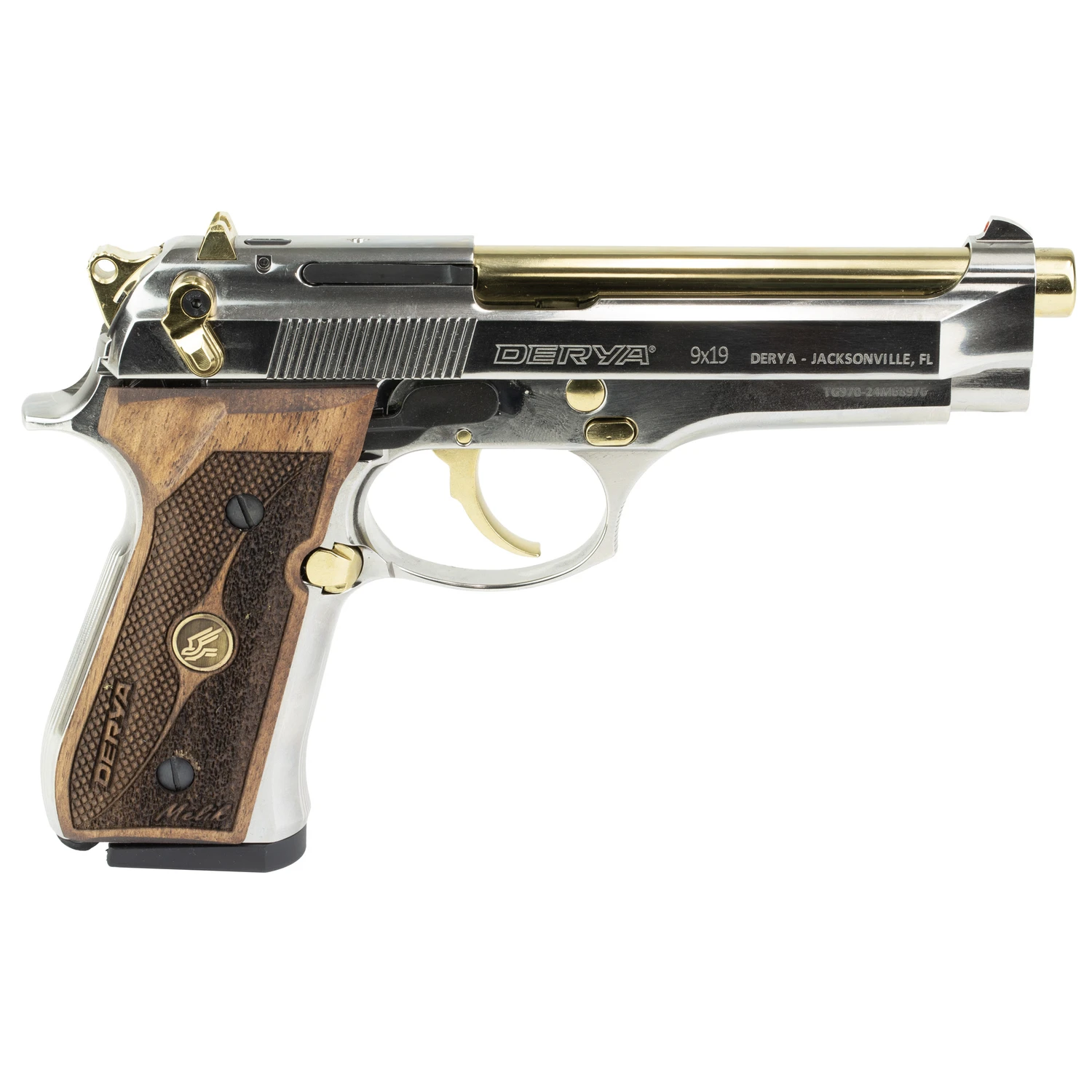 DERYA MELIK 9MM 4.9" 10RD SLVR/GOLD - Image 2