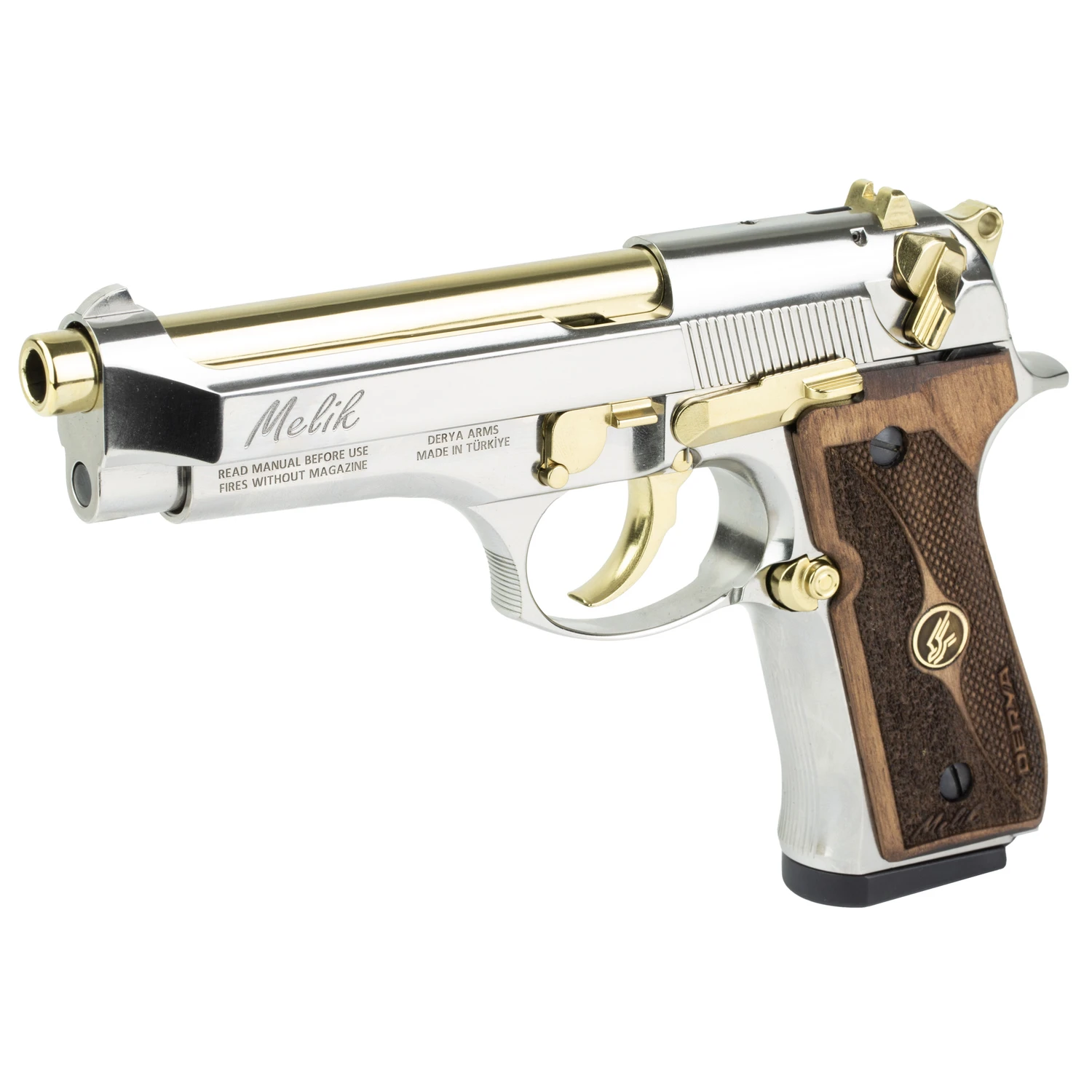 DERYA MELIK 9MM 4.9" 10RD SLVR/GOLD - Image 3