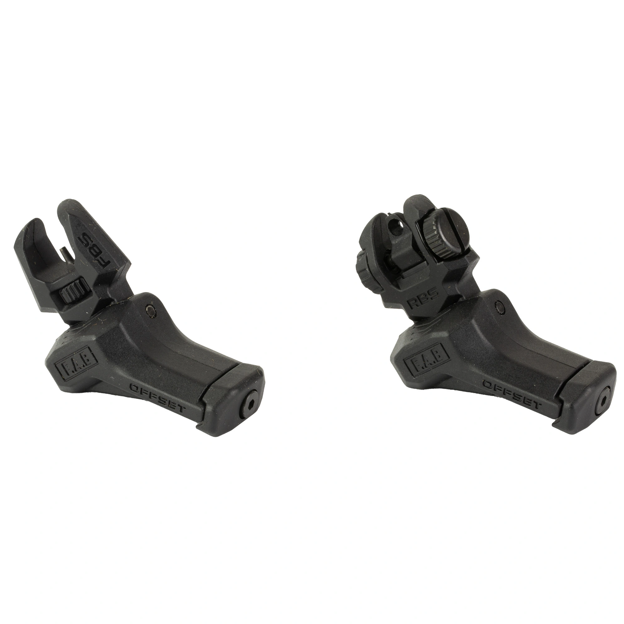 FAB DEF FRNT/REAR OFFST SGHTS RH BLK - Off Set Flip Up Sights | FrontLine Armoury - Gun shop FL
