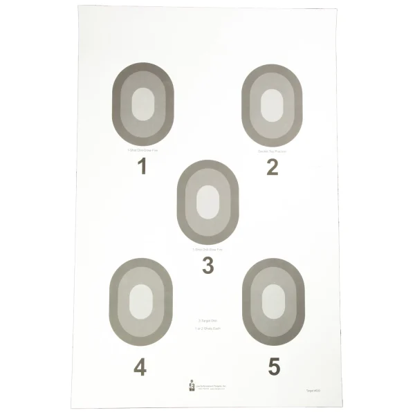 ACTION TGT 5 BULLSEYE CRM 100PK - 5 Bull's-Eye Target | FrontLine Armoury - Gun shop FL