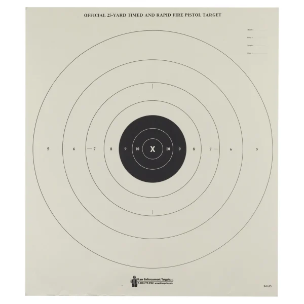 ACTION TGT BULLSEYE PAPER 100PK - Timed And Rapid Fire | FrontLine Armoury - Gun shop FL