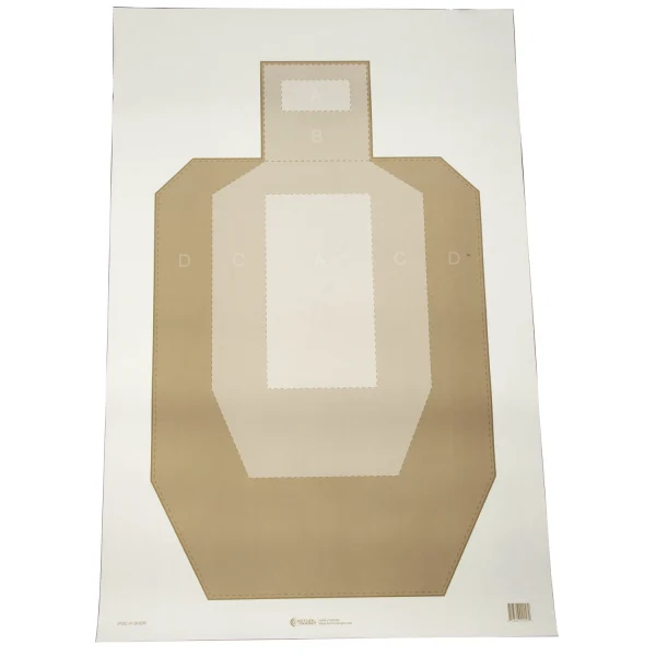ACTION TGT IPSC/USPSA BRN 100PK - IPSC Paper Target with Visible | FrontLine Armoury - Gun shop FL