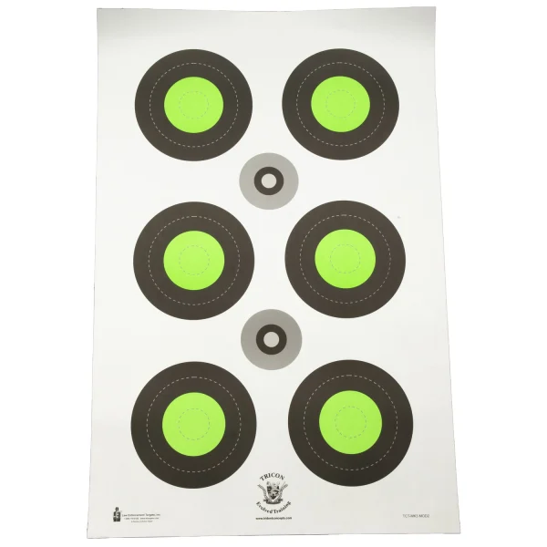 ACTION TGT TRIDENT BLSEYE GRN 100PK - Trident Concepts Fluorescent G | FrontLine Armoury - Gun shop FL
