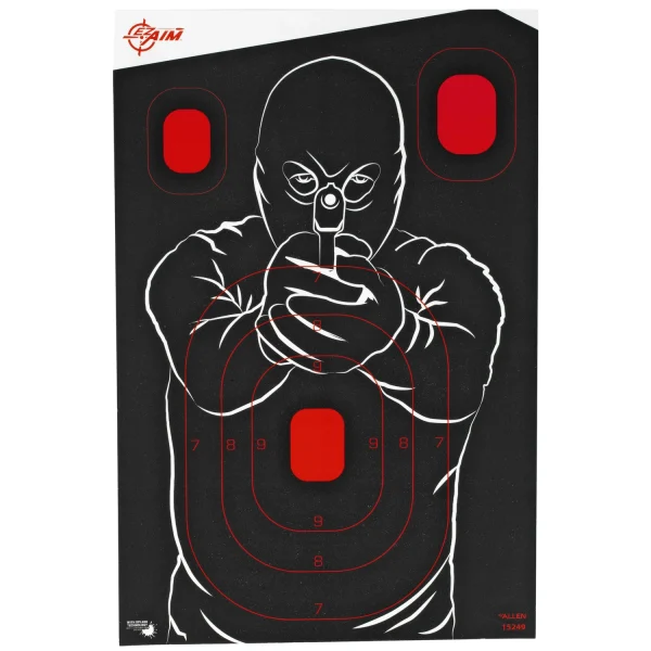 ALLEN EZ AIM 12"X18" BAD GUY 5PK - EZ AIM Non-Adhesive | FrontLine Armoury - Gun shop FL