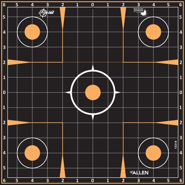 ALLEN EZ AIM 12"X12" SIGHT-IN 5PK - EZ AIM Adhesive | FrontLine Armoury - Gun shop FL