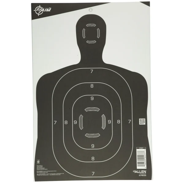 ALLEN EZ AIM SILHOUETTE 12X18 25PK - EZ AIM Paper | FrontLine Armoury - Gun shop FL