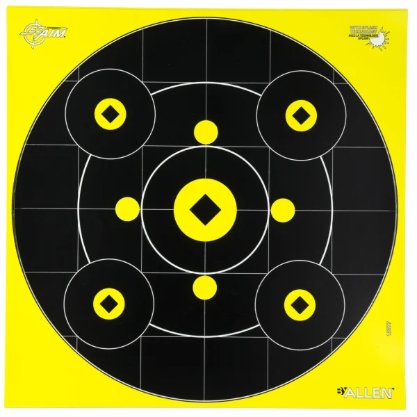 ALLEN EZ AIM SPLASH 12"BULLSEYE 12PK - EZ AIM Adhesive | FrontLine Armoury - Gun shop FL