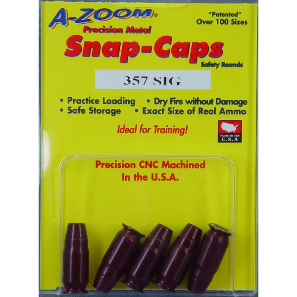 AZOOM SNAP CAPS 357SIG 5/PK -  | FrontLine Armoury - Gun shop FL
