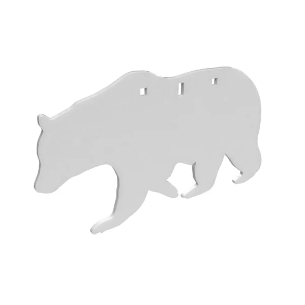 B/C AR500 3/8" SILHOUETTE BEAR WHT - AR500 Gong | FrontLine Armoury - Gun shop FL