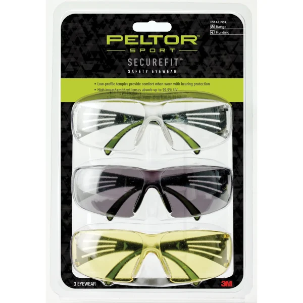 PELTOR SECUREFIT 400 EYE PROT 3-PACK - Peltor Sport | FrontLine Armoury - Gun shop FL