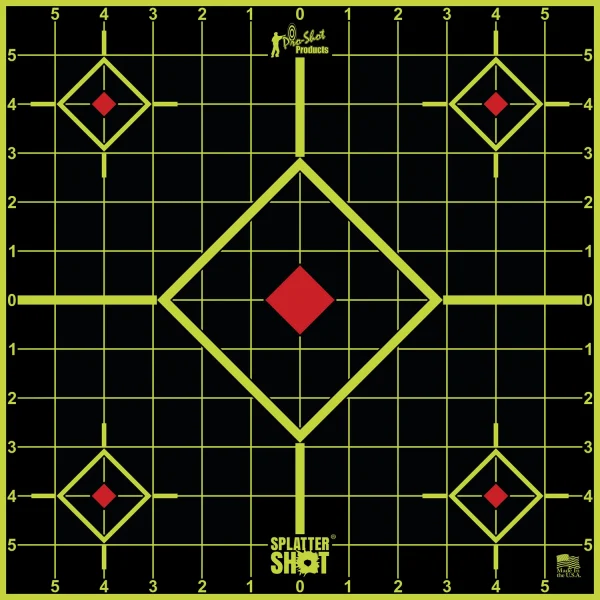 PRO-SHOT TARGET 12" GRN SIGHT-IN 5PK - Splatter Shot | FrontLine Armoury - Gun shop FL