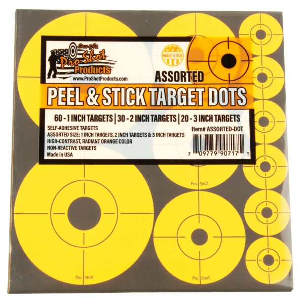 PROSHOT ORNGE PEEL N STICK ASSORT - Bullseye Target | FrontLine Armoury - Gun shop FL