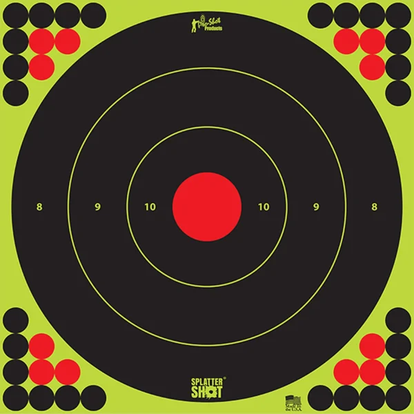 PRO-SHOT TARGET 17" GRN BULLSEYE 5PK - Splatter Shot | FrontLine Armoury - Gun shop FL