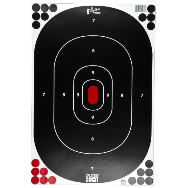 PRO-SHOT TARGET 12X17" SILH P&S 5PK - Splatter Shot | FrontLine Armoury - Gun shop FL