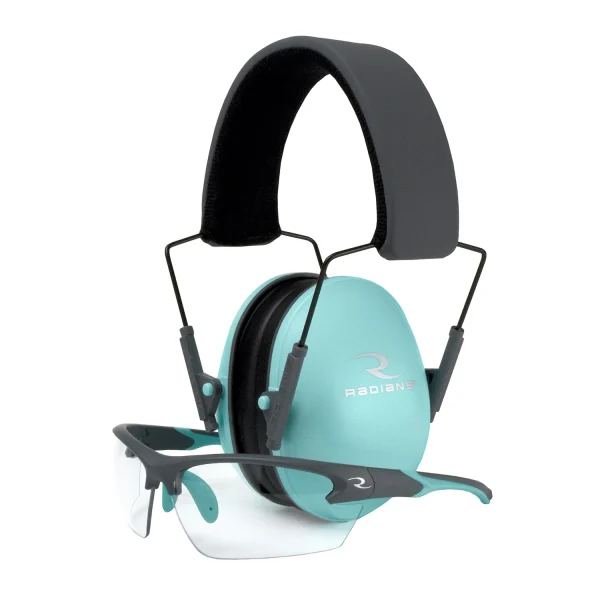 RADIANS LOWSET MUFF/GLASSES AQUA - Lowset Ladies Range Combo | FrontLine Armoury - Gun shop FL