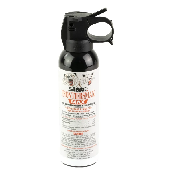 SABRE 7.9OZ BEAR/MNT LION SPRAY BLK - Frontiersman | FrontLine Armoury - Gun shop FL
