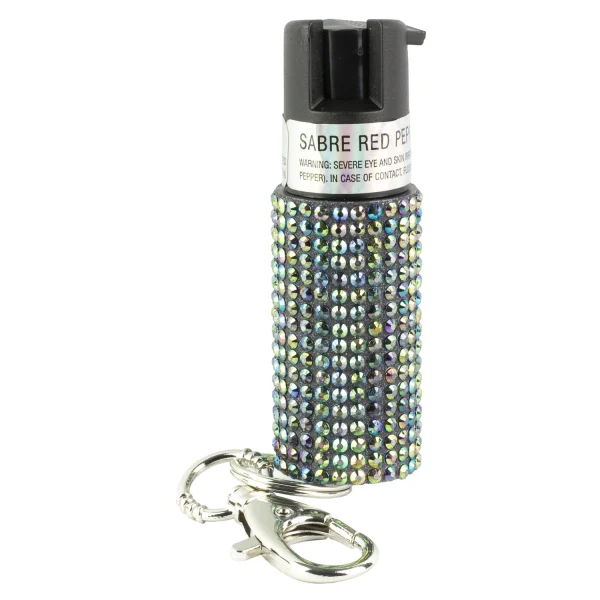 SABRE JEWELED SPRAY W/KEY RING BLK - Jeweled | FrontLine Armoury - Gun shop FL
