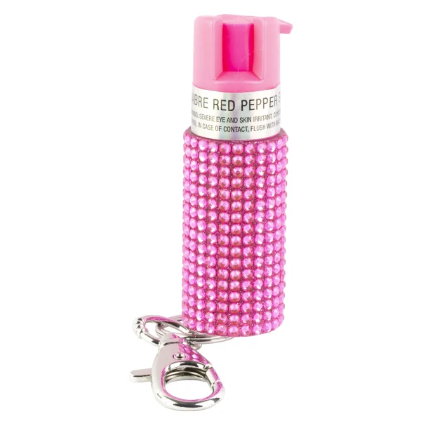 SABRE JEWELED SPRAY W/KEY RING PINK - Jeweled | FrontLine Armoury - Gun shop FL