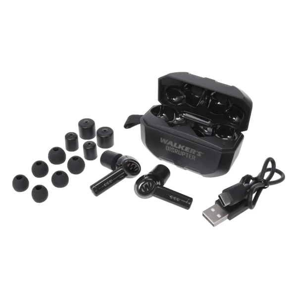WALKERS DISRUPTER N/C EARBUDS BLK - Disrupter | FrontLine Armoury - Gun shop FL