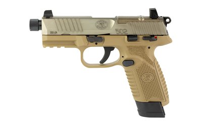 FN 502T 22LR 4.6" 1-15RD 1-10RD FDE