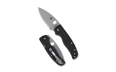 SPYDERCO SHAMAN LTWT 3.58" BLK/SLV