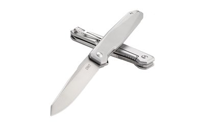 CRKT FACET SILVER 3.37" PLAIN EDGE