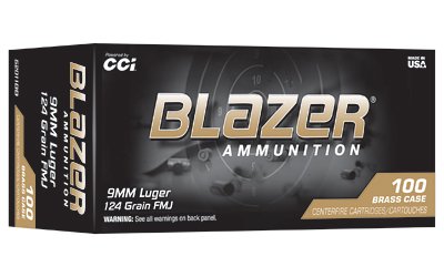 BLAZER 9MM 124GR FMJ 100RD TRAY