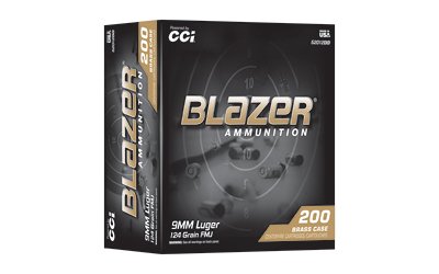 BLAZER 9MM 124GR FMJ 200RD TRAY