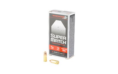 WIN SUPER MATCH 9MM 115GR RN 50/500