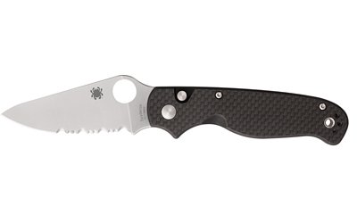 SPYDERCO BUTTONUP CF PS 3.27" BK/SLV